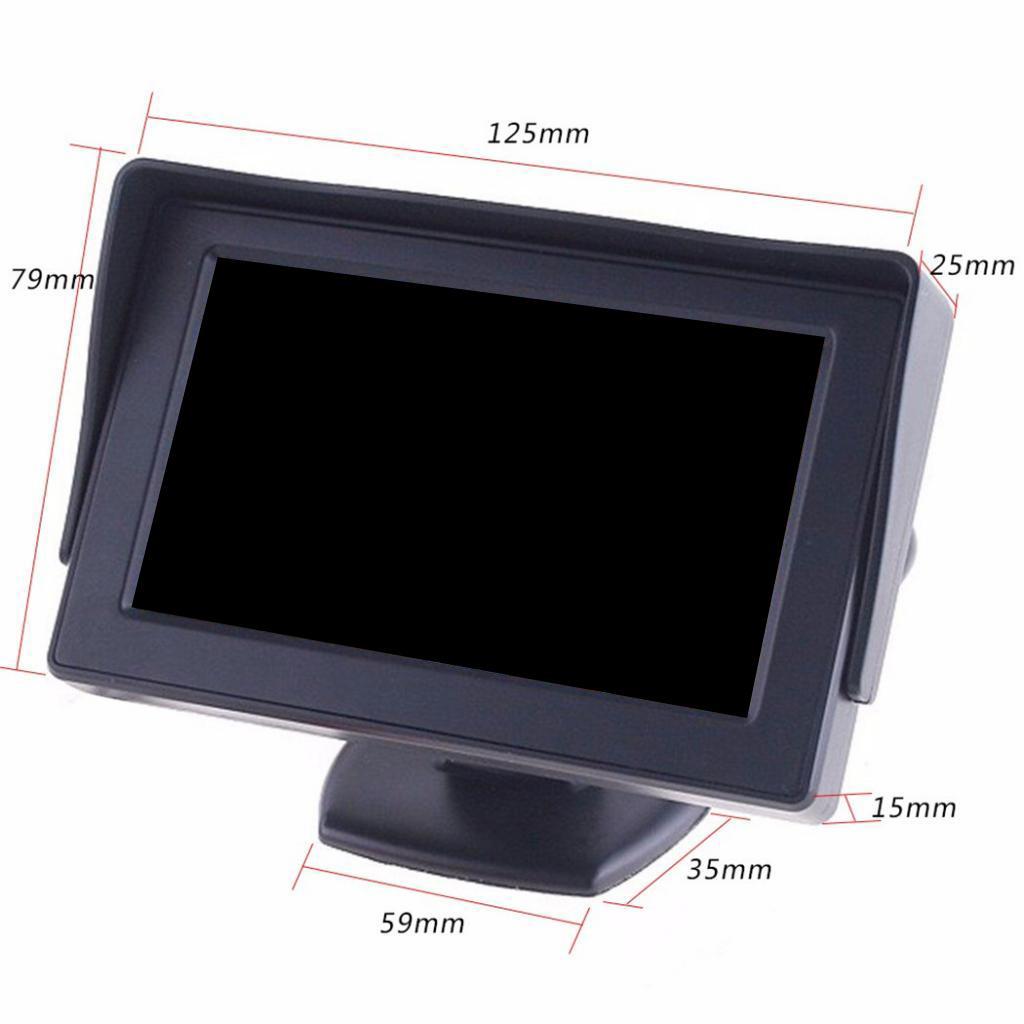 Rearview Mirror Video Vehicle Camera 4.3" LCD Display