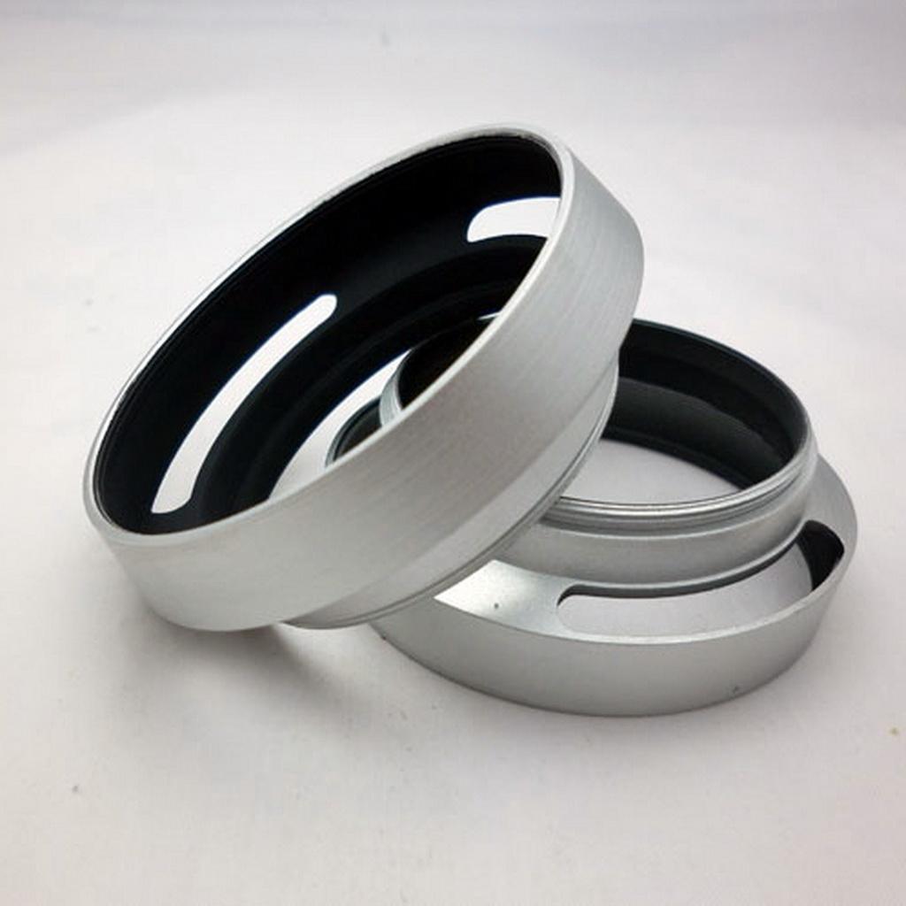 Hilabee Bạc Cho Leica M 46 Mm 46 Mm Kim Loại Nghiêng Thoáng Khí Lens Hood Bóng