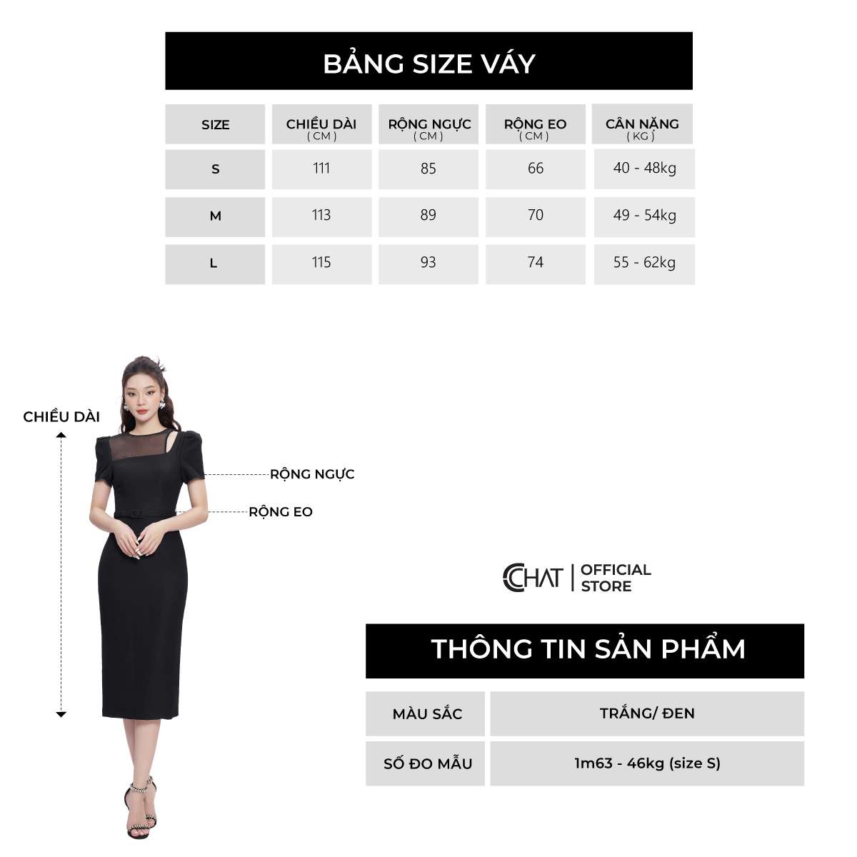 Đầm Nữ Dáng Ôm Suông Kiểu Cutout Vai Chất Tafta Cao Cấp Mềm Mịn 53VNS8001OT