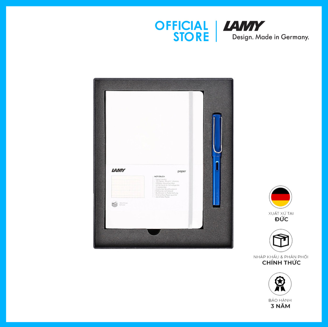Gift Set Lamy Notebook A5 Softcover White + Lamy Al-Star Blue - GSNAl0022