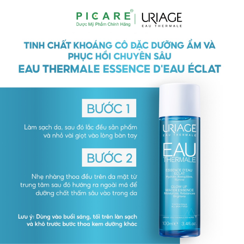 Tinh Chất Khoáng Cô Đặc Dưỡng Ẩm Và Phục Hồi Chuyên Sâu Uriage Eau Thermale Essence D'eau Eclat 100ml