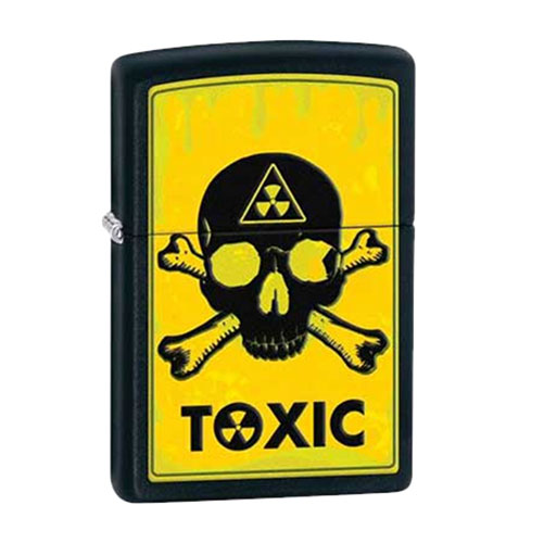 Bật Lửa Zippo 28310toxic Skull And Crossbones Black Matte