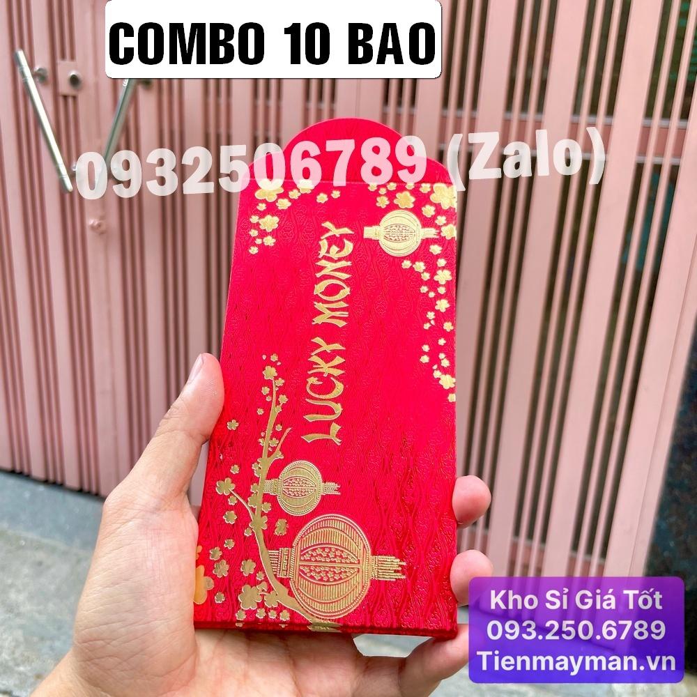 10 CÁI Bao Lì Xì Cao Cấp : Hồng Bao Đỏ Lucky Money Ép Kim Sang Trọng , Tặng Lì Xì Tết - Quà Tết Độc - PASA COLLECTION