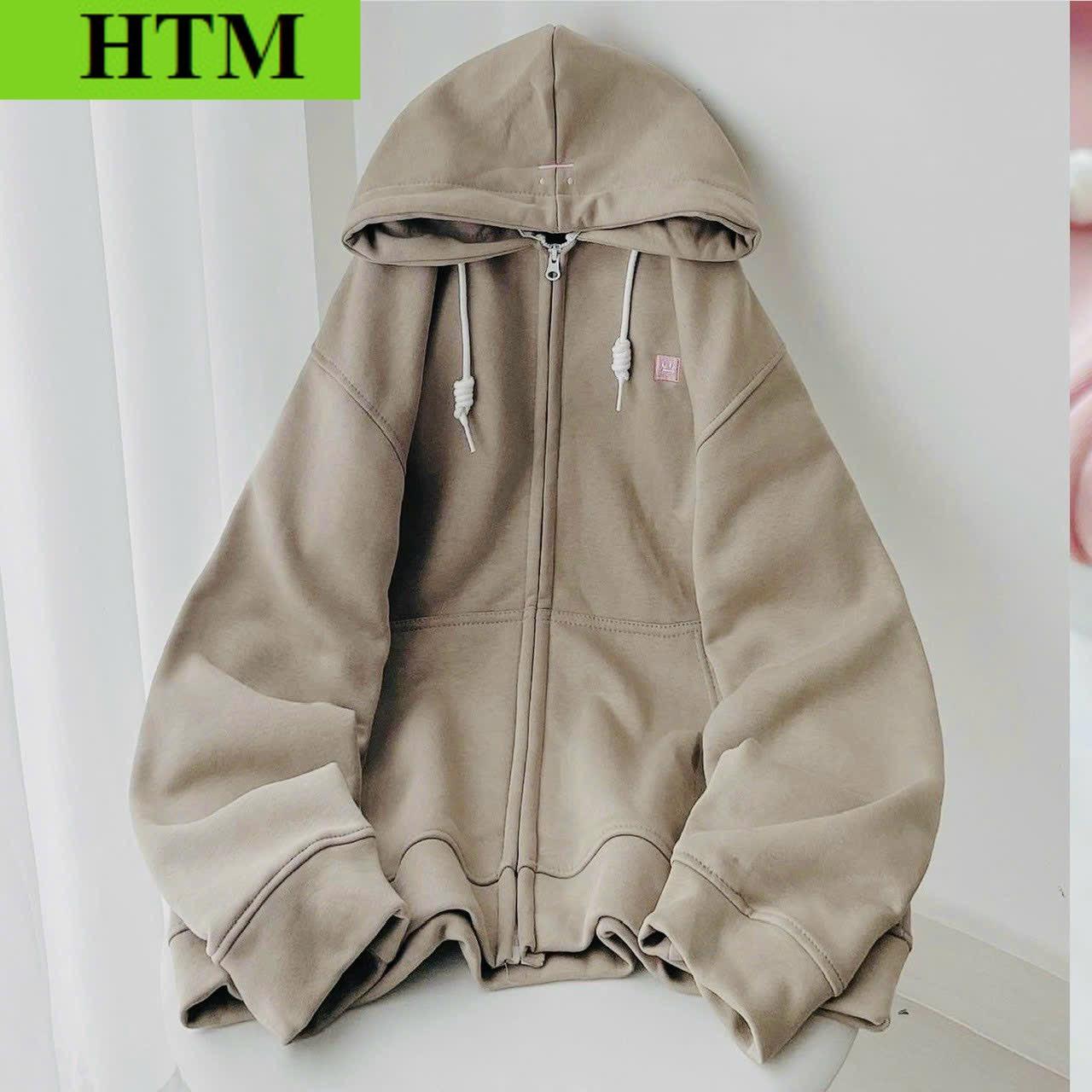 [FREESHIP] Áo Khoác Hoodie Nỉ Nam Nữ Dáng Khóa Kéo Cute Chất Vải Dày Dặn Với Dáng Form Rộng Có Mũ Cá Tính Áo Đẹp Hàng Hot Trend HTM FASHION - Xanh