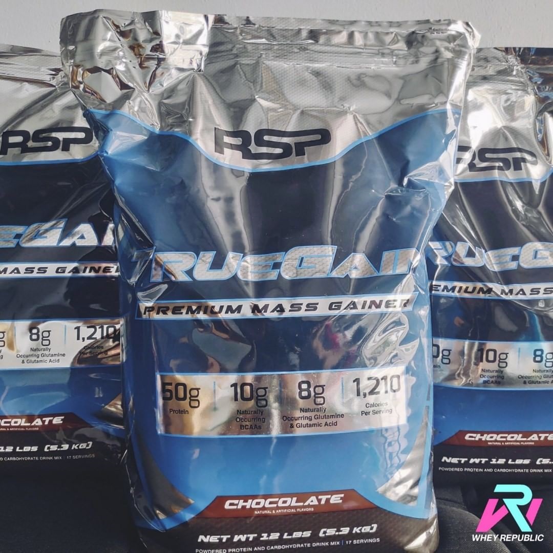 Combo Sữa Tăng Cân & Tăng Cơ Nạc RSP True Gain, Cung Cấp 50g Protein Chất Lượng Cao, 10g BCAA, 8g Glutamine & Glutamic Acid, 1210 Calo, 5.3 Kg Vị Chocolate & Bình lắc THOL 600ml (Màu Ngẫu nhiên)