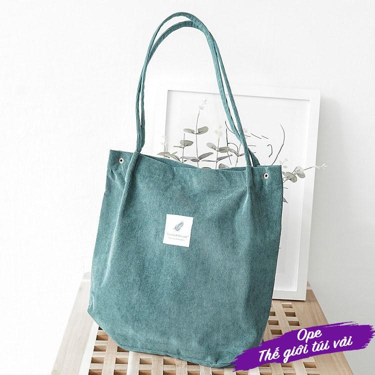 Túi Xách Nữ Đẹp, Túi Tote Nữ Vải Nhung Mềm Mại Nhiều Màu, Túi Đeo Vai Nữ Thời Trang Đựng Đồ - OTV074 - Ope Store