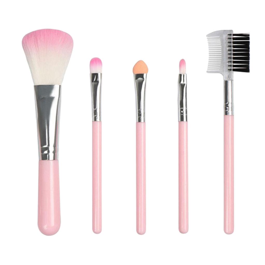 5 Miếng Fluffy Makeup Brush Eyeshadow Applicator Cream Blending Brush Kit