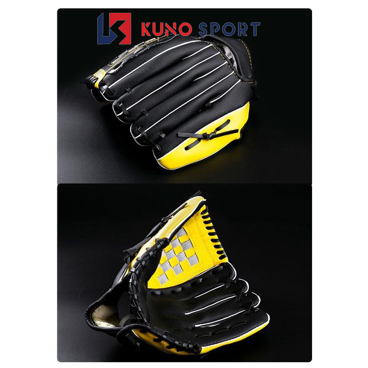 Găng tay bóng chày da pu  KUNOSPORT size tay 10,5/11,5/12,5inch găng tay chơi bóng chày cao cấp