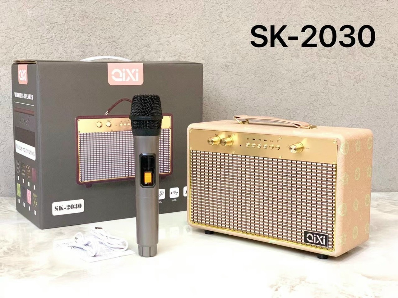 LOA BLUETOOTH KARAOKE QiXi SK-2030 (Kèm 1 Micro không dây)