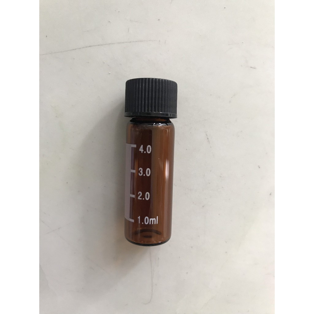 Chai thủy tinh 4ml + Nắp vặn đen, hộp 100 cái Alain TQ