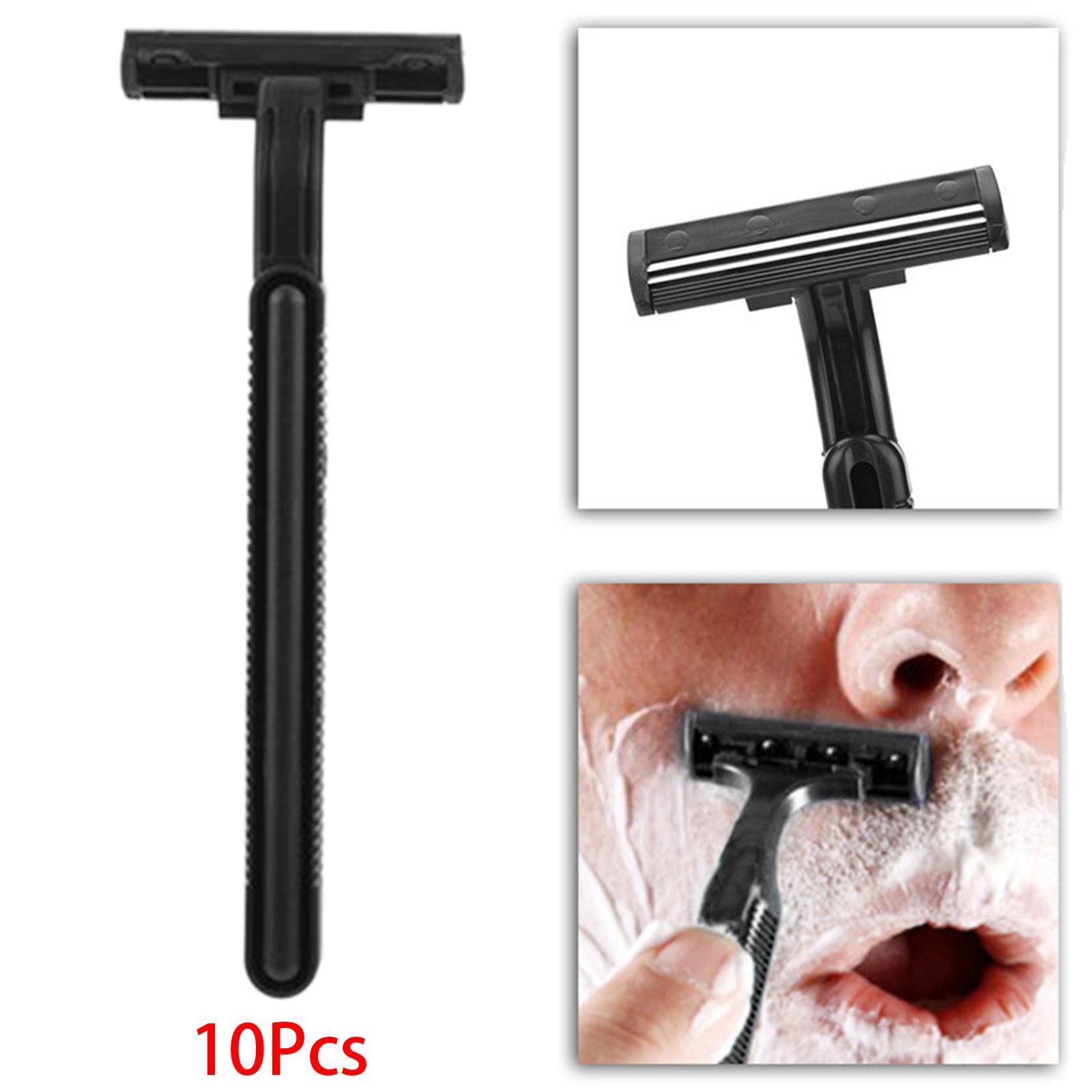 10x Disposable  Face Hair Removal Long Handle for Home Use Male Travel