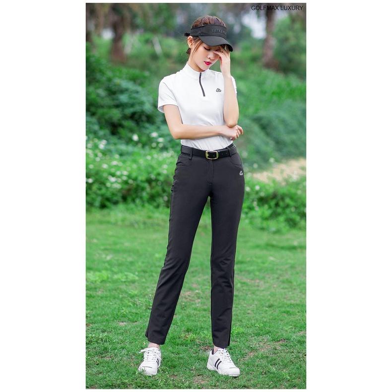 Áo ngắn tay Golf nữ chính hãng PGM - YF288 - Chất liệu vải sợi Polyester cao cấp, bền đẹp