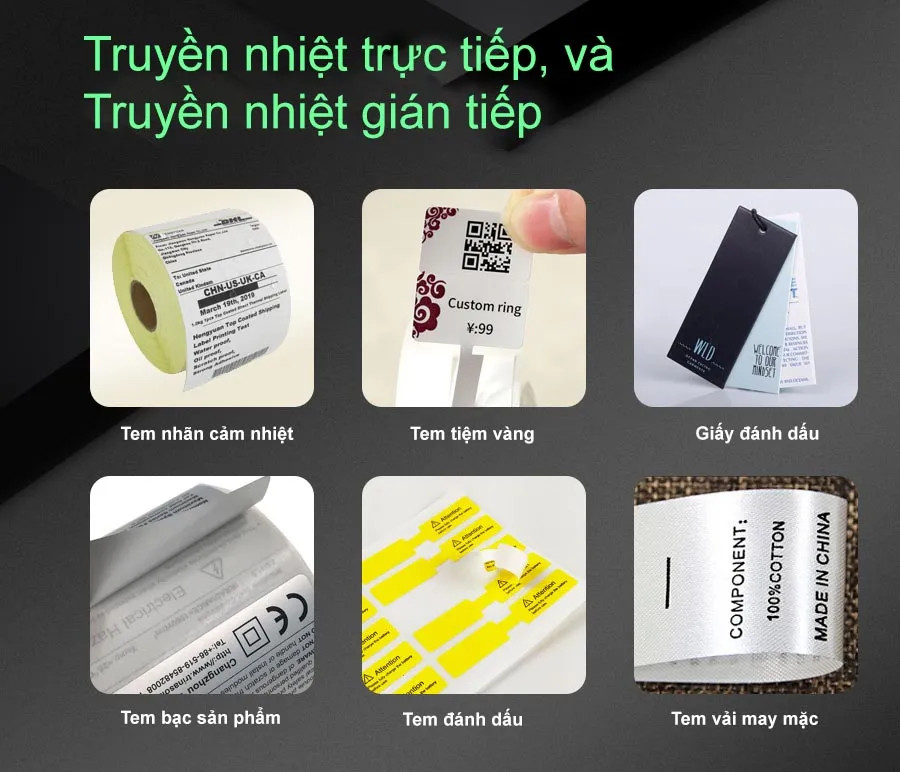 Máy in tem mực kết hợp in nhiệt, in tem nhãn mã vạch Xprinter XP-TT426B cổng USB + WiFi - Bảo hành 12 tháng - Hàng chính hãng