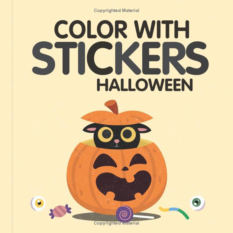 Sách ngoại văn: Color With Stickers - Halloween