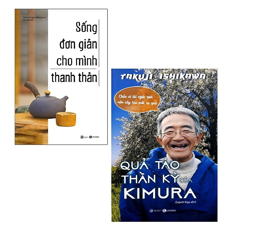 Combo 2 cuốn sách hay về kĩ năng sống: Quả Táo Thần Kỳ Của Kimura + Sống Đơn Giản Cho Mình Thanh Thản  ( Tặng kèm Bookmark Thiết Kế)