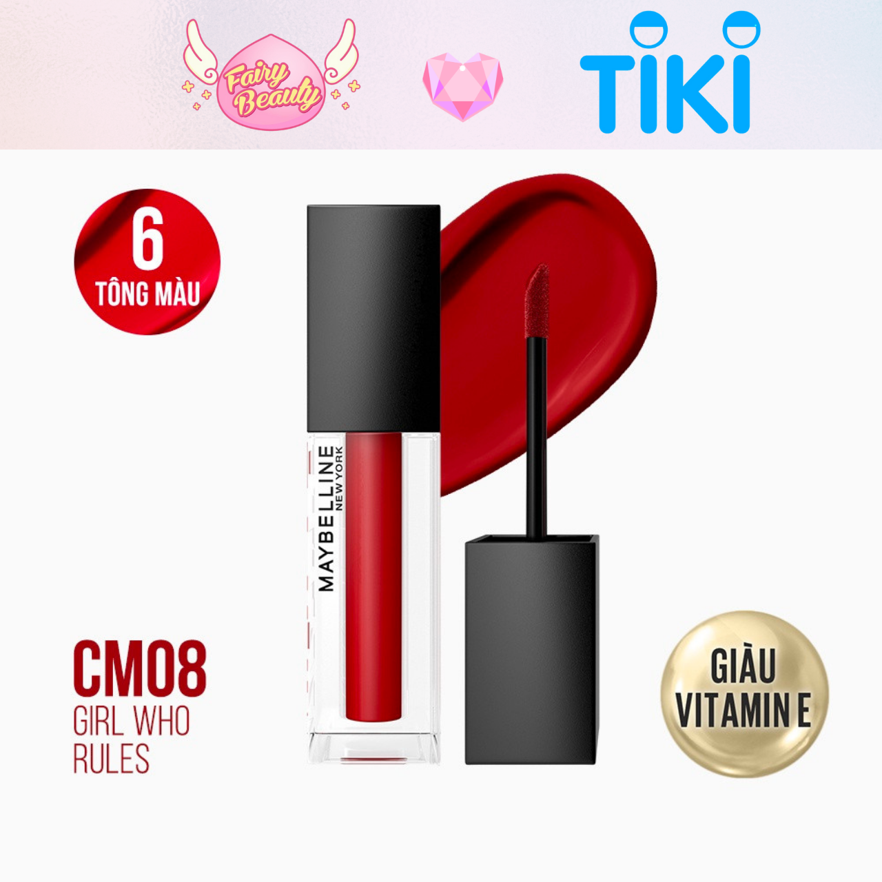 [MAYBELLINE NEW YORK] Son Kem Mịn Lì Như Nhung Hiệu Ứng Lì Đa Chiều Cushion Matte 6.4ml