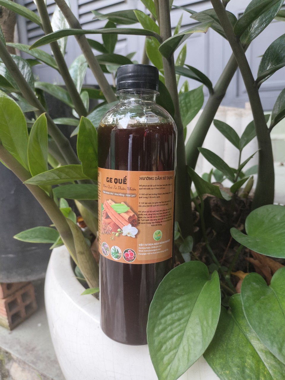 GE quế - chai 500ml - phòng ngừa thối nhũn, nấm bệnh cho lan, cây trồng.