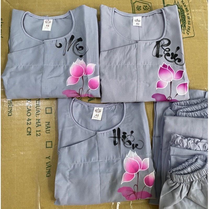 ĐỒ LAM CHO BÉ IU Mẫu Vạt Hò In Hoa Sen