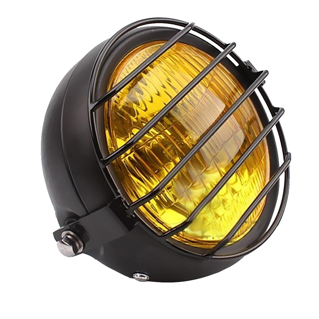 Retro Motorcycle Headlight with Grille Cover for CG125 GN125