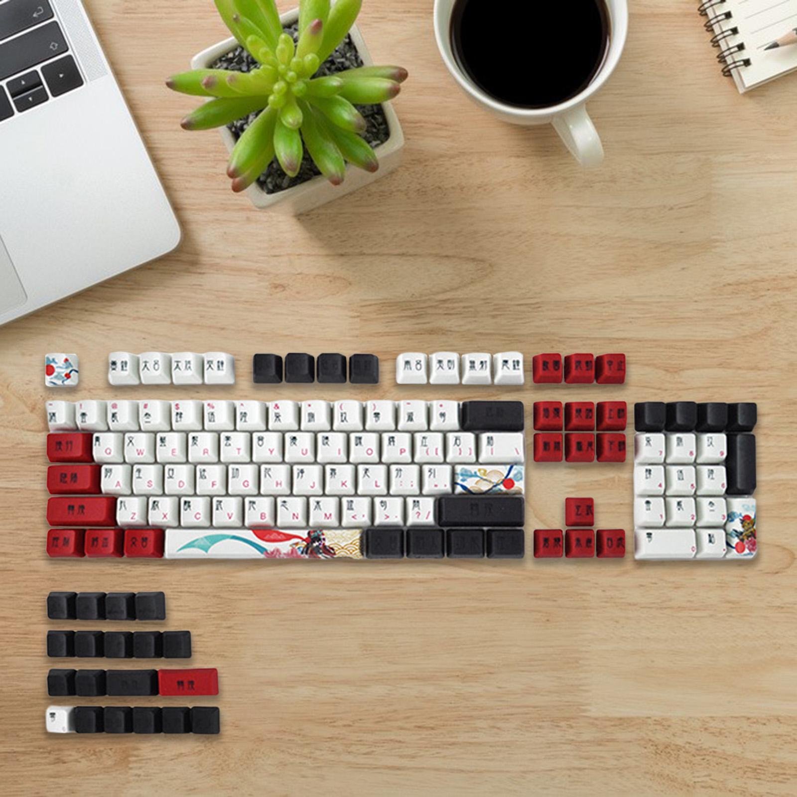 123 Keys PBT Keycaps Kit for Cherry MX Switches Accessories Universal Decorative