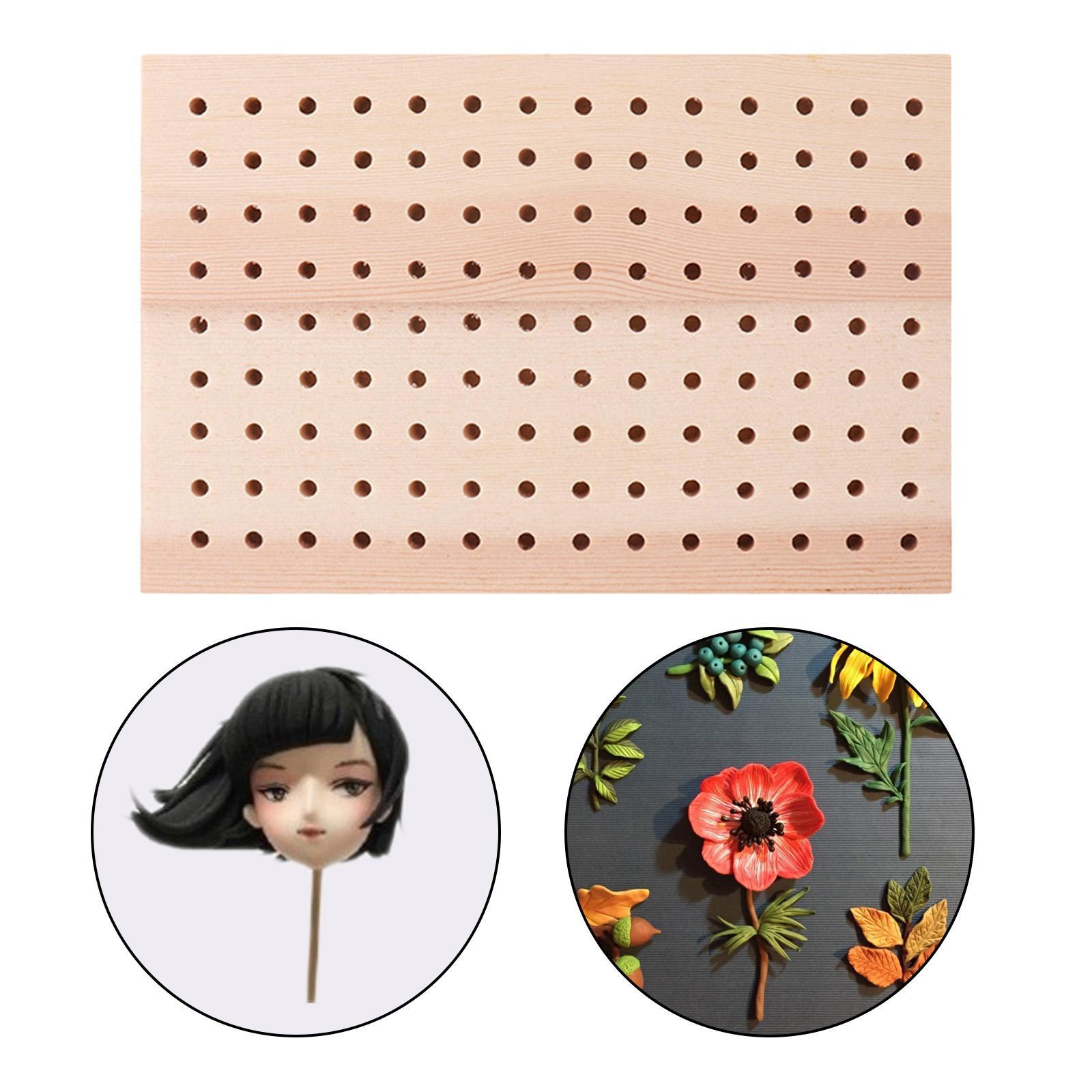 Wooden Plug Board Pottery Sculpture Tools Stand Holder DIY Clay