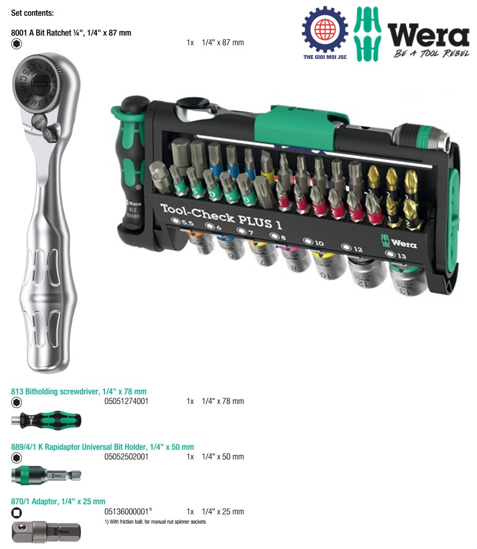 Bộ dụng cụ Wera Tools đa năng Tool-Check PLUS 1 gồm 39 cái Wera 05049055001