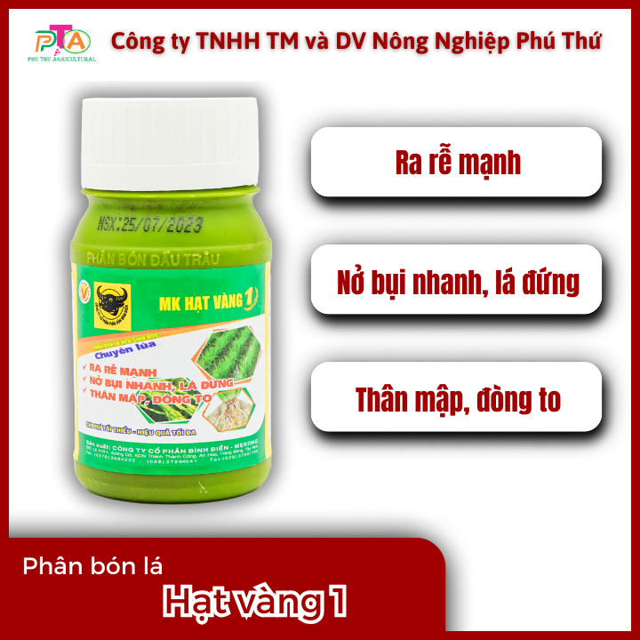 Phân Bón Lá Đầu Trâu MK Hạt Vàng 1 (10-3-2) chai 100ml