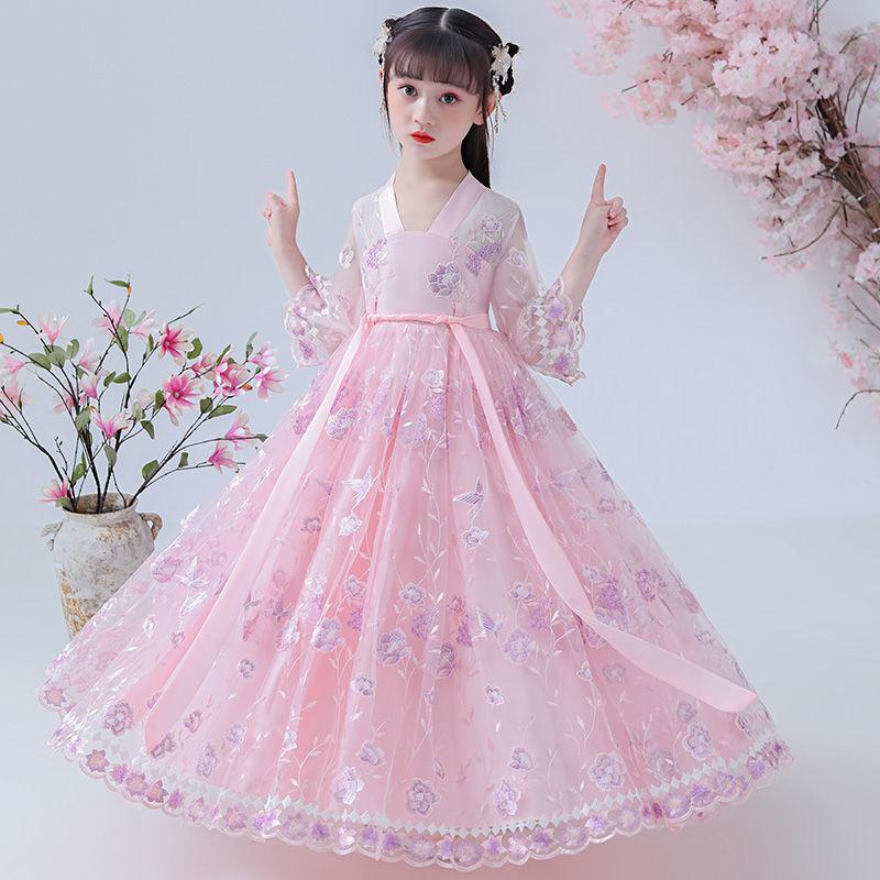 CHENGRUI Cô gái Hán phục nữ nhi cổ trang váy nàng tiên váy váy công chúa váy Trung Quốc phong cách siêu tiên mùa hè váy mùa hè
