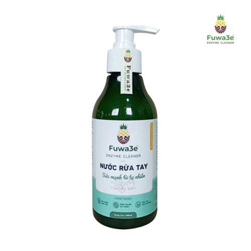 Nước rửa tay hữu cơ Fuwa3e mùi tinh dầu quýt từ chế phẩm Enzyme sinh học 300ml