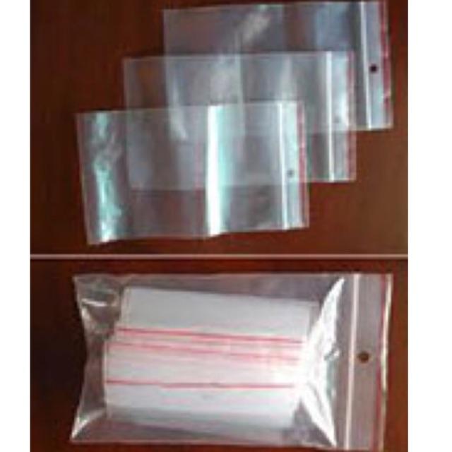 Túi zip chỉ đỏ, túi dán Đựng Phụ Kiện