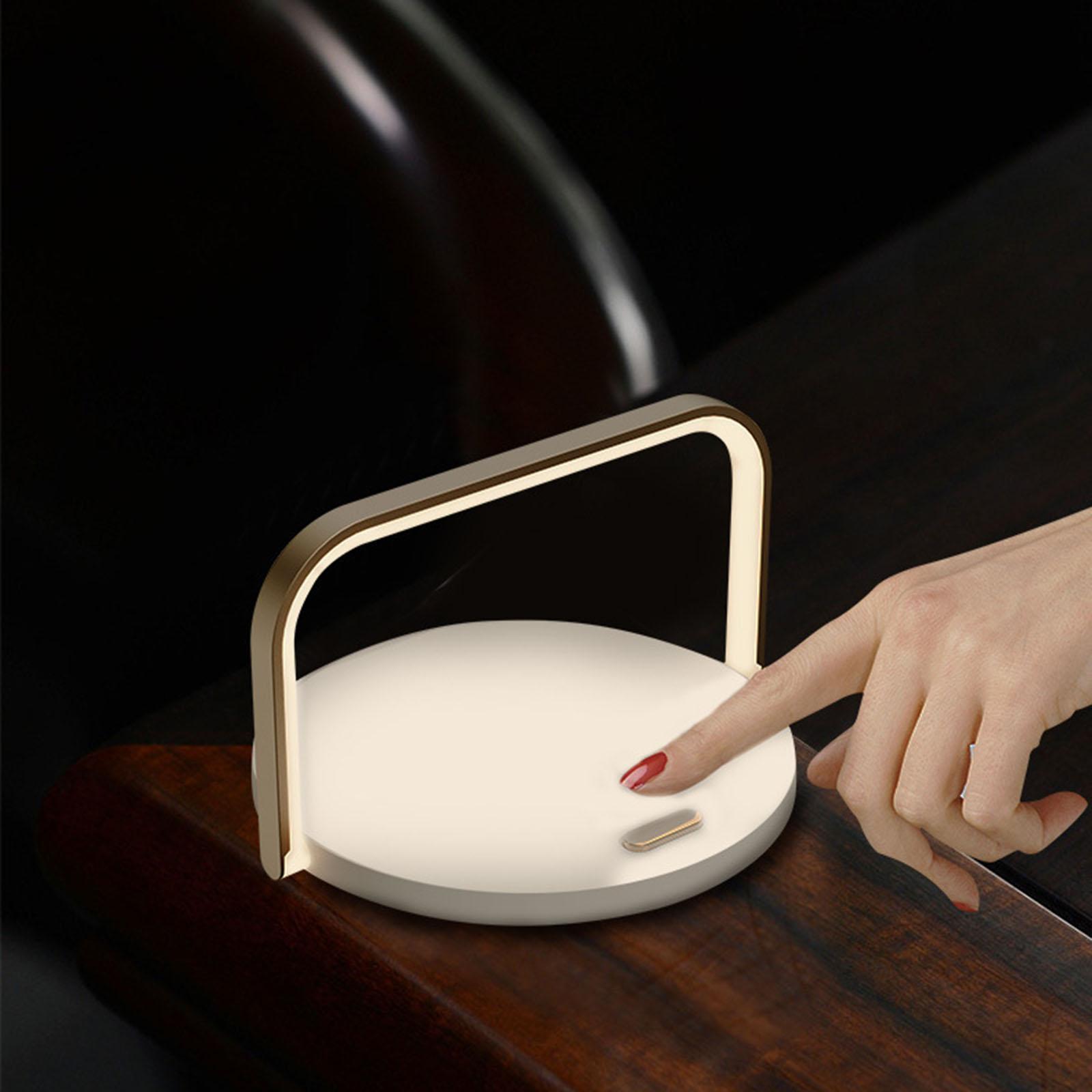 USB LED Desk Lamp with Fast Wireless Charger Bedside Light Bedroom Reading