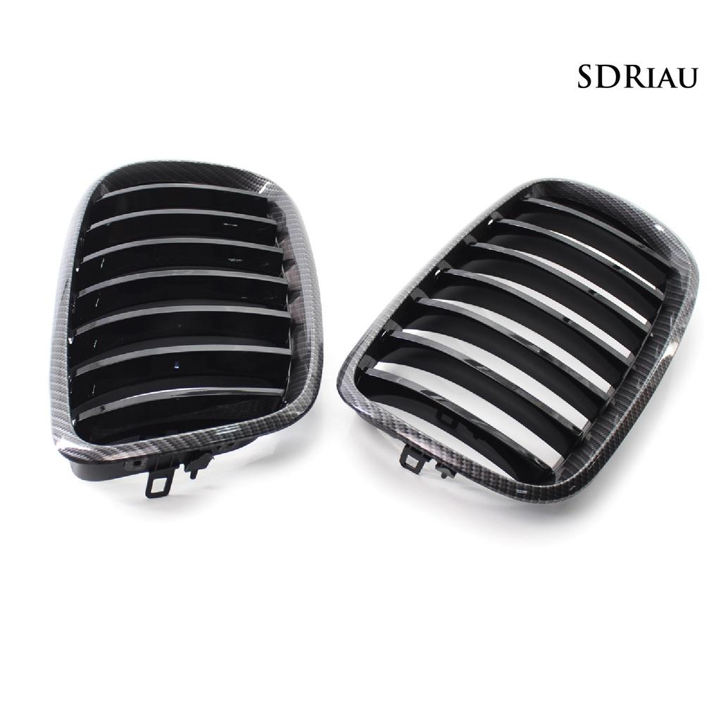Set 2 Lưới Tản Nhiệt Màu Đen Bóng Gắn Mui Xe 51137157687 51137157688 Cho Bmw E70 X5 08-13