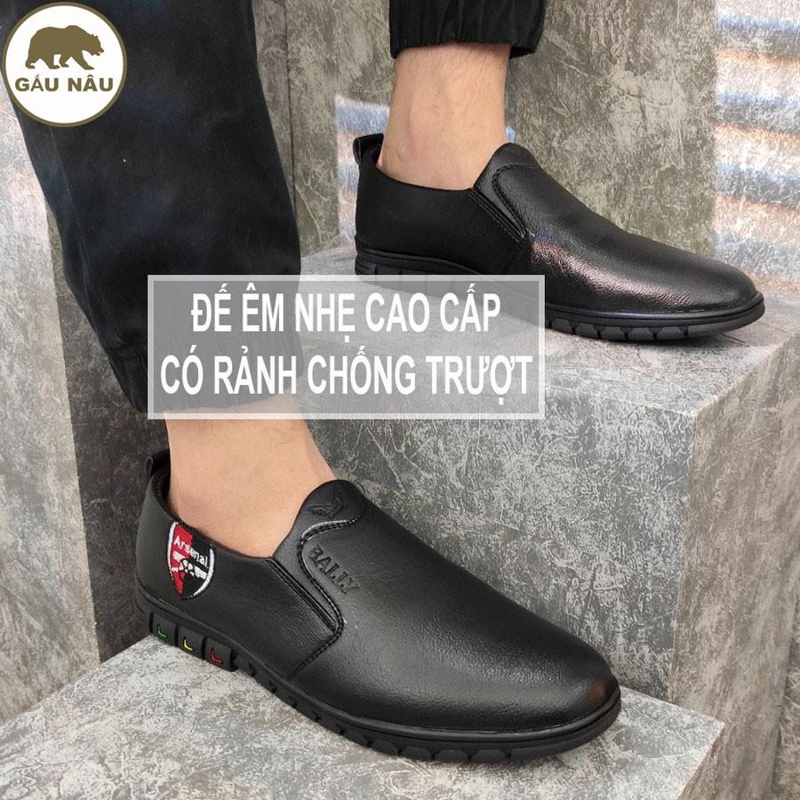 Giày lười nam 3 màu chất lượng cao GN456 Gấu Nâu