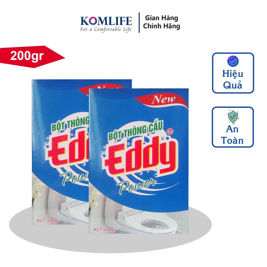 Bột thông Cầu EDDY 200g phân hủy cặn bã rêu rác trong nhà tắm, lavabo