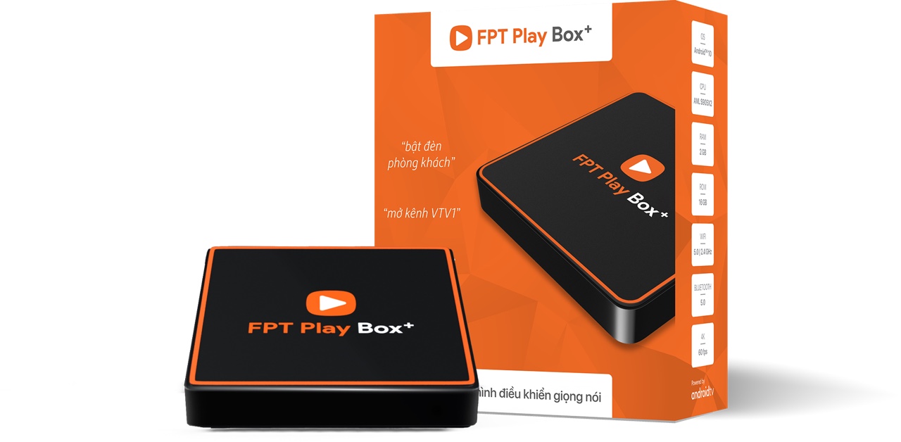 FPT Play Box 2020 plus 4K mã T550 truyền hình điều khiển giọng nói Đầu thu android box Fpt - Hàng Chính Hãng