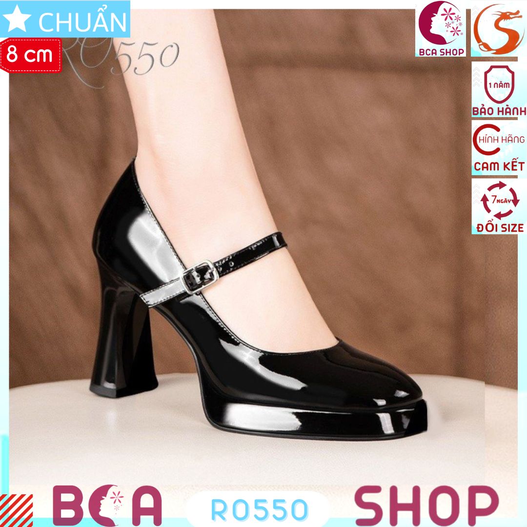 Giày cao gót nữ 8p RO550 ROSATA tại BCASHOP mũi vuông thiết kế thời trang và đẳng cấp