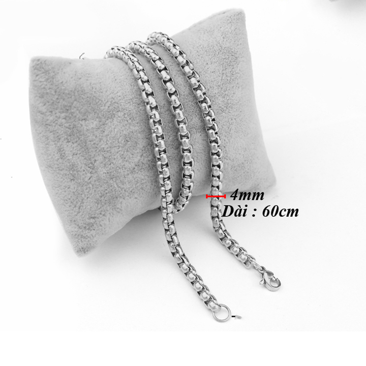 Dây chuyền kiểu bông dừa khít 4li ver1  MDC039T Không đen không gỉ sét