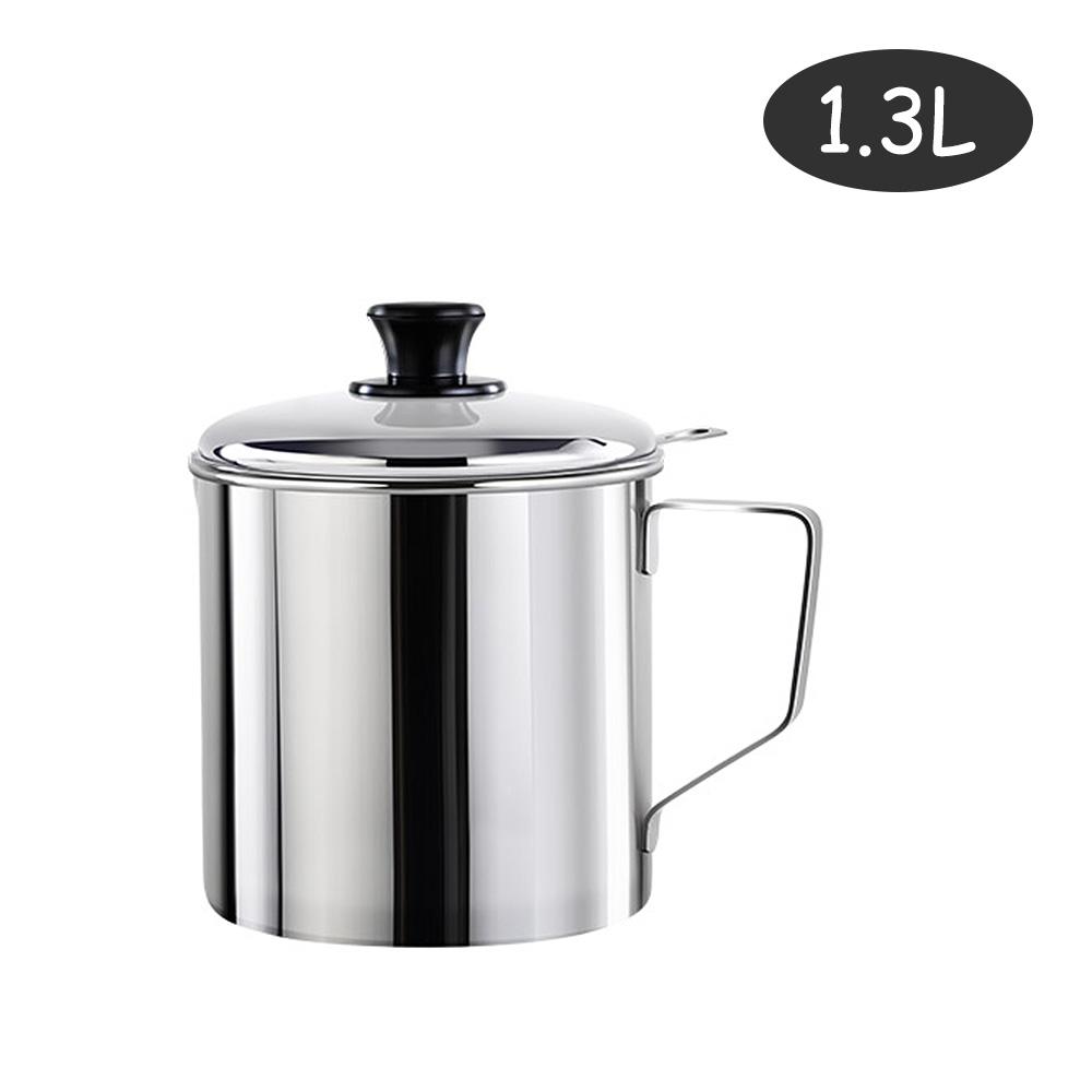 1.8L Thép Không Gỉ Lọc Dầu Nồi Dầu Xỉ Tách Dầu Dụng Nồi Đựng Bình Lưu Trữ Có Thể Vật Dụng Nhà Bếp Lọc