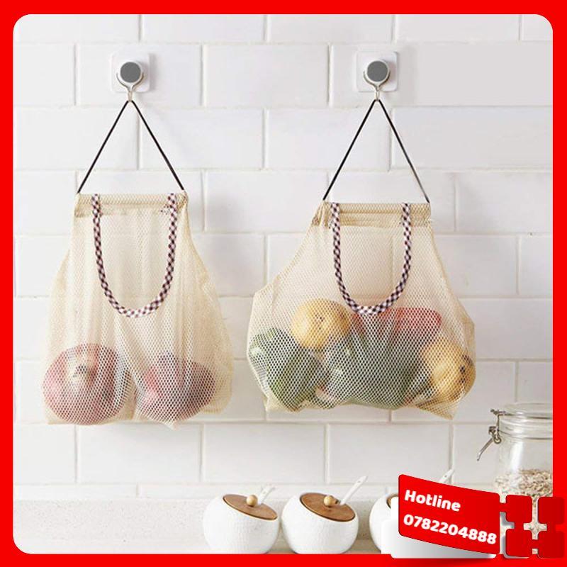 Túi Lưới Đa Năng Đựng Hành Tỏi Cho Nhà Bếp, Túi Lưới Đựng Rau Củ Quả Nhỏ Gọn - Không Chiếm Không Gian Làm Việc - Loại Tốt