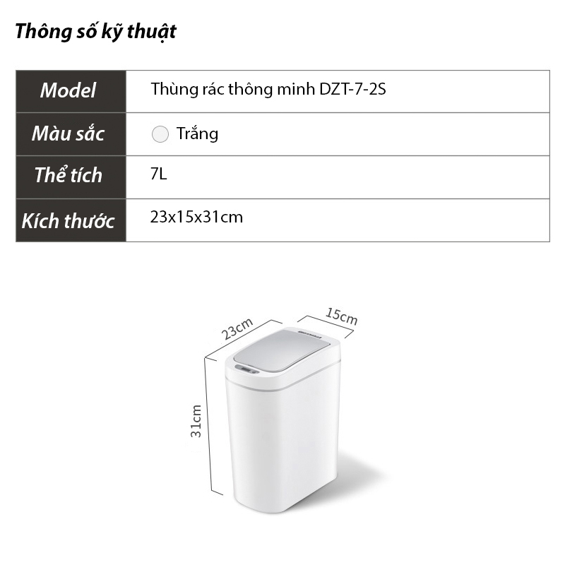 Thùng rác thông minh DZT-7-2SNB