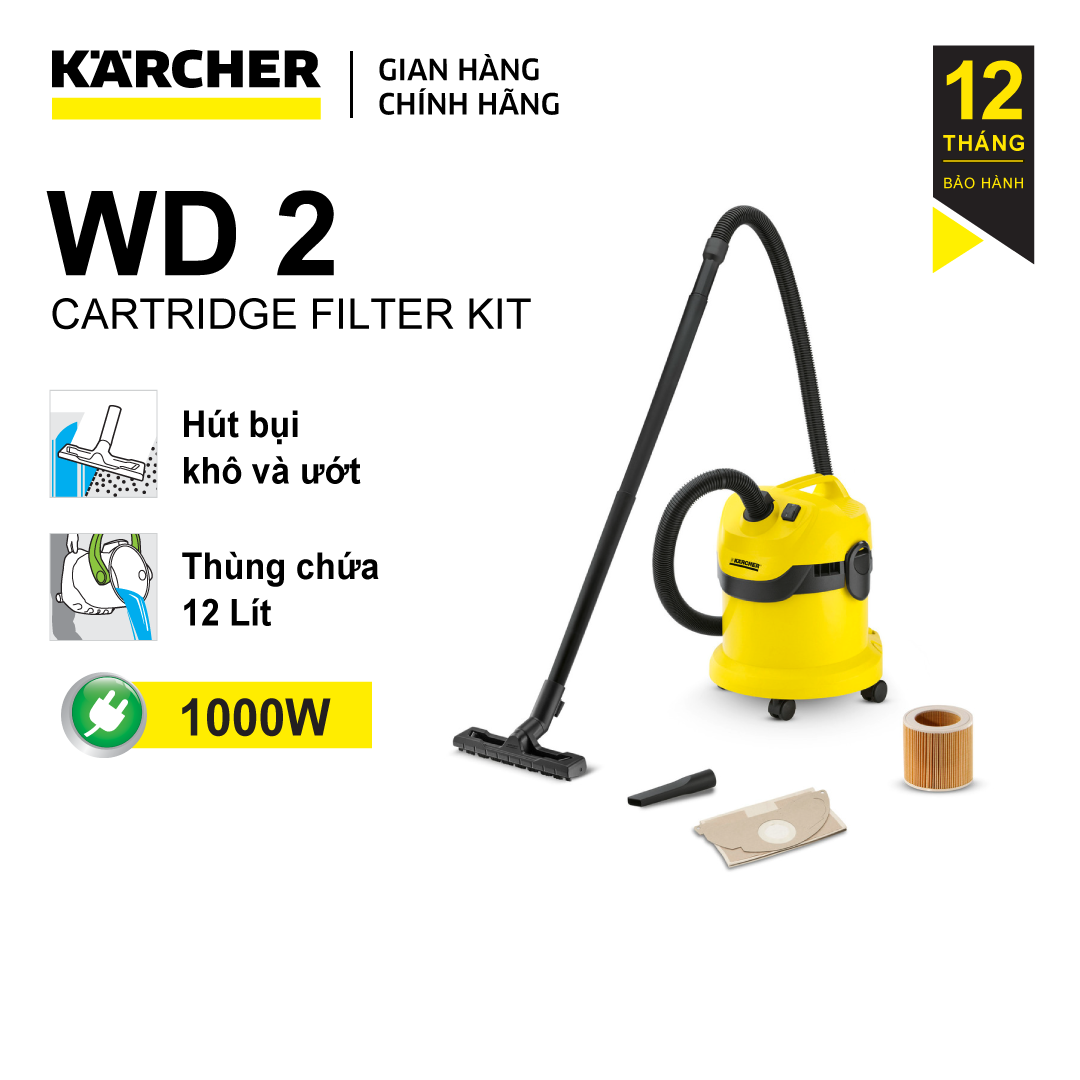 Máy hút bụi  Karcher WD 2 Cartridge Filter Kit