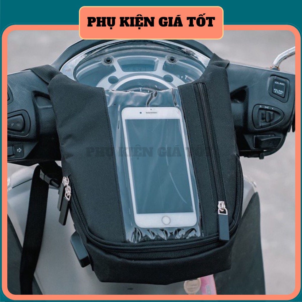 Túi treo xe máy, túi treo đầu xe máy chứa đồ dùng, cảm ứng điện thoại tốt - Hàng chính hãng