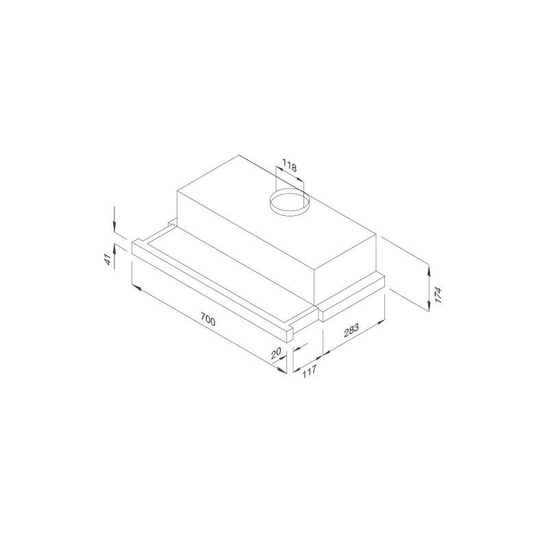 Máy Hút Mùi Âm Tủ Malloca K1506 / K1507 / K1509 - Công Suất Hút 500 m3/h - Ngang 60/70/90cm - Hàng Chính Hãng