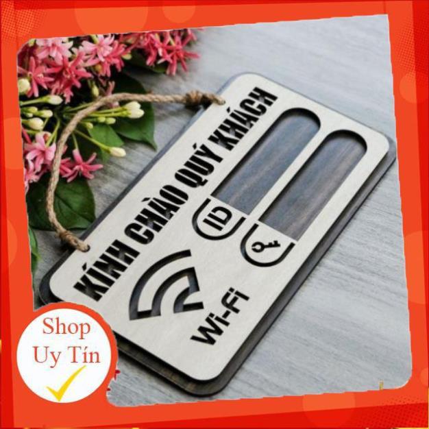 Bảng Gỗ Trang Trí Decor - Mẫu Wifi, Password - Bảng Gỗ Woody