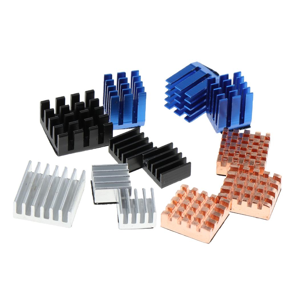 12 Pieces Adhesive Heat Sink Cooling Kit for 3