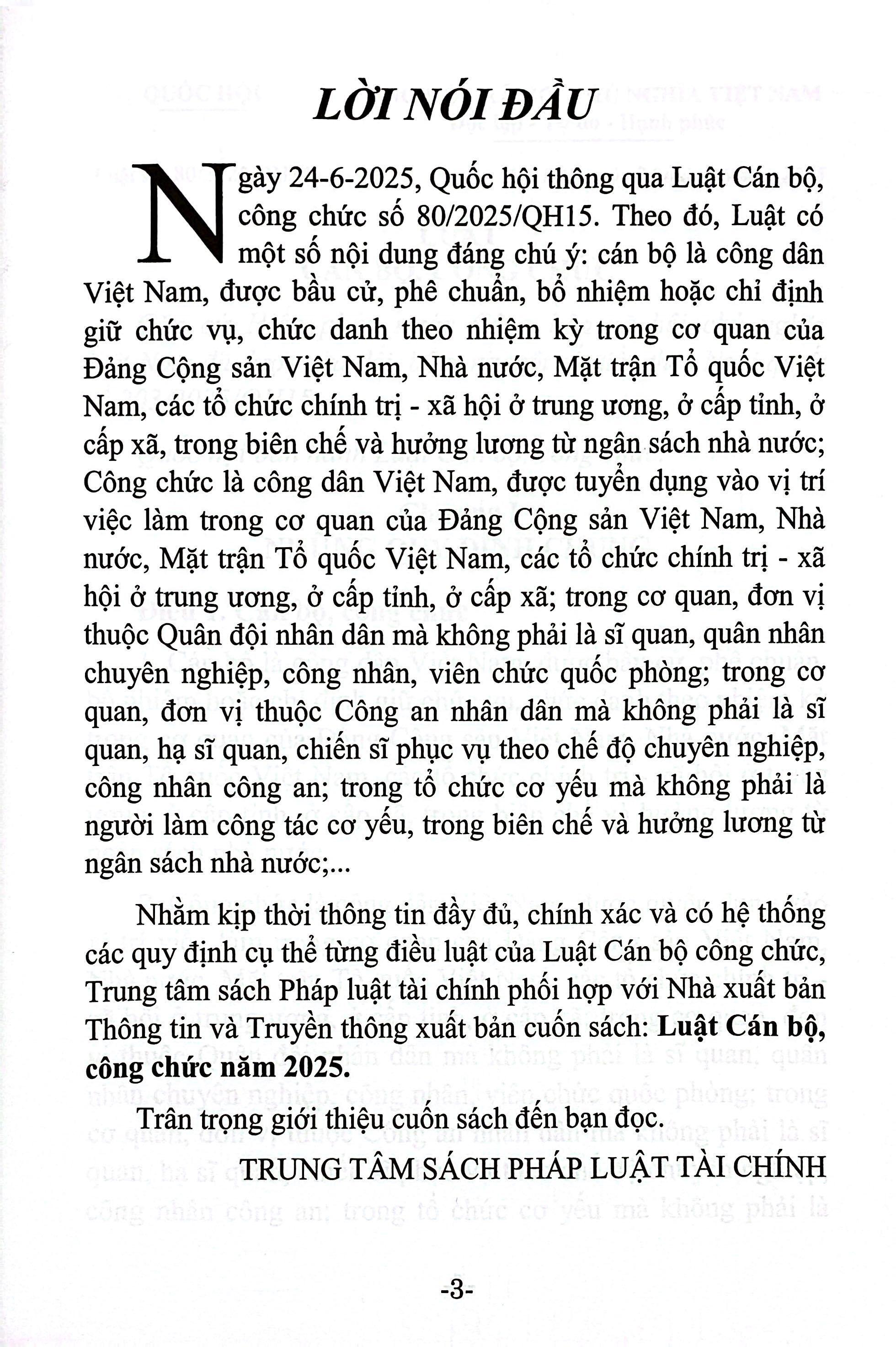 Sách - Luật Cán Bộ Công Chức Năm 2025