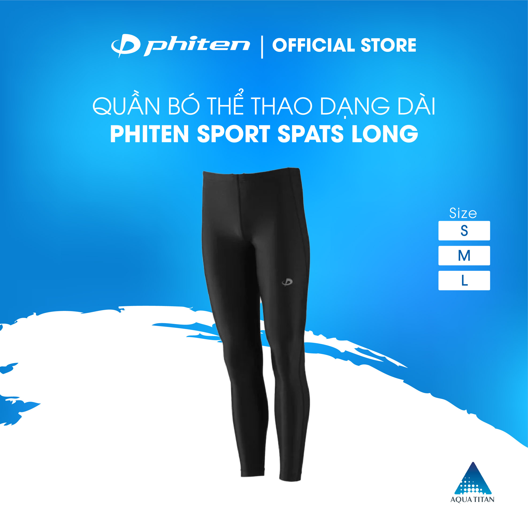 Quần leging thể thao ống dài Phiten sport spats long JF590003/JF590004/JF590005