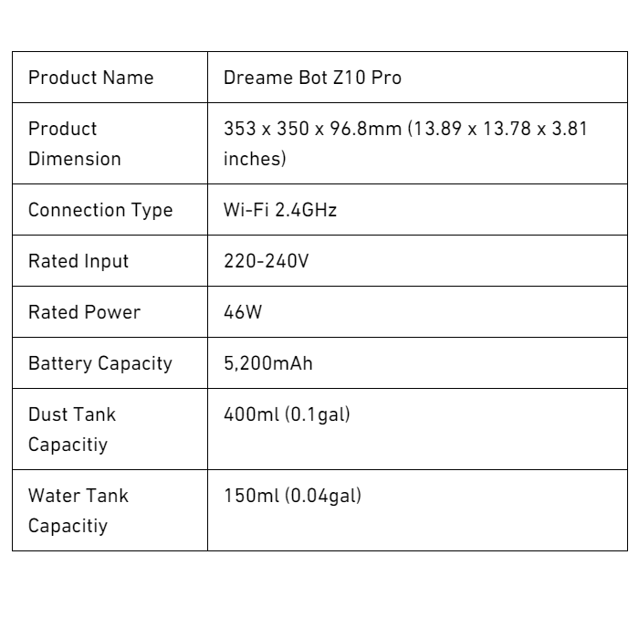 Robot Hút Bụi Lau Nhà Thông Minh Dreame Bot Z10 Pro - Lực Hút 4000PA - Bản Quốc Tế - Hàng chính hãng