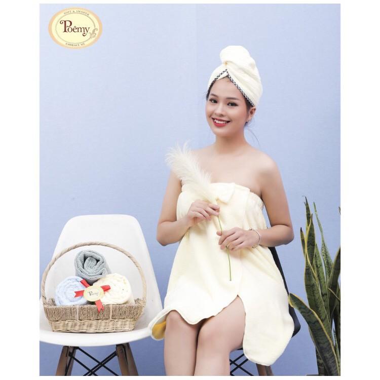 Váy quây spa, phòng tắm cao cấp Poêmy không túi sọc gân KT(70x120)