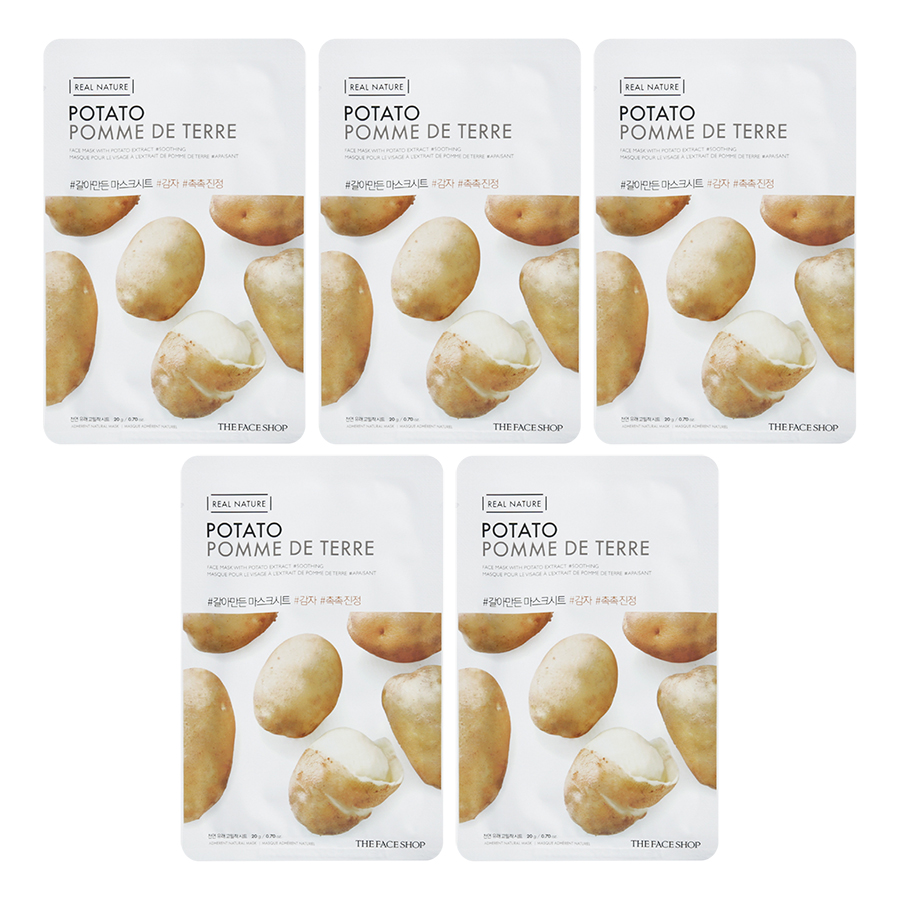 Bộ 5 Miếng Mặt Nạ The Face Shop Real Nature Potato Face Mask 20g